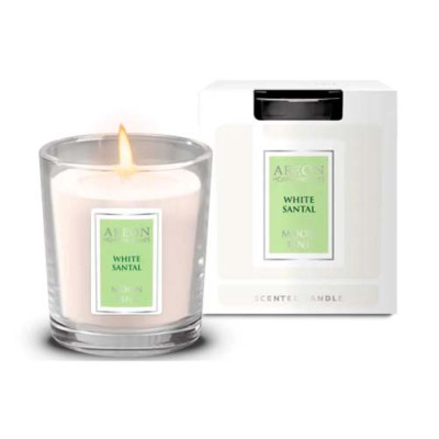 Cвеча ароматическая Areon Moon Line White Santal 120г
