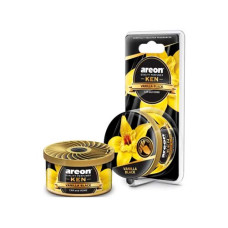 Ароматизатор воздуха автомобильный Areon KEN Blister Vanilla Black жестяная банка