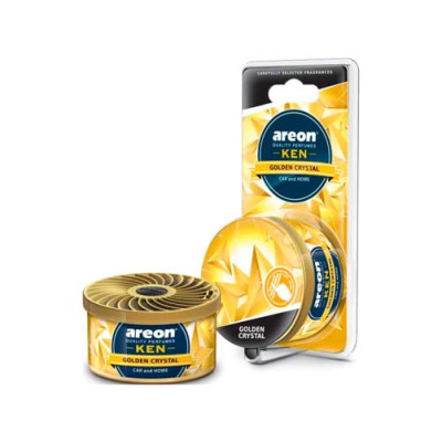 Ароматизатор воздуха автомобильный Areon KEN Blister Golden Crystal жестяная банка