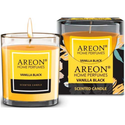 Свеча ароматическая Areon Vanilla Black 120г