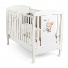 Кроватка детская CAM LETTINO ORSO (группа 0/3), дизайн Король-Медведь, Белый (G210)