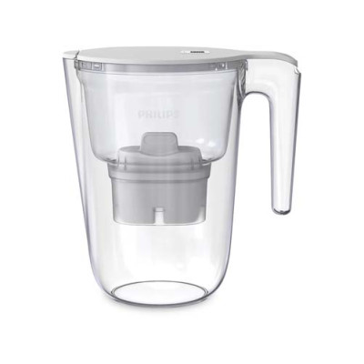 Фильтр-кувшин для воды, Philips, White, объем 3,4л, Эл.таймер замены картриджа, Ресурс фильтра 200л