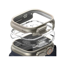 Чехол RINGKE SLIM 2шт для APPLE WATCH ULTRA 1 / 2 (49 MM) CLEAR & TITANIUM GREY