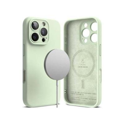 Чехол RINGKE SILICONE MAGNETIC MAGSAFE для IPHONE 16 PRO MAX SOFT MINT