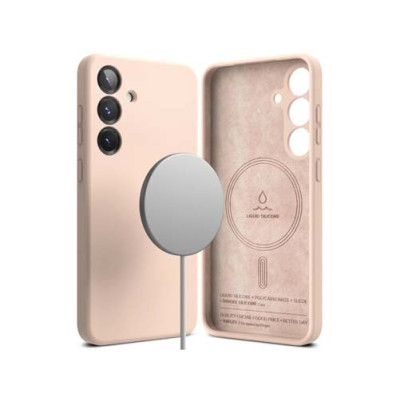 Чехол RINGKE SILICONE MAGNETIC для Galaxy S25 PINK SAND