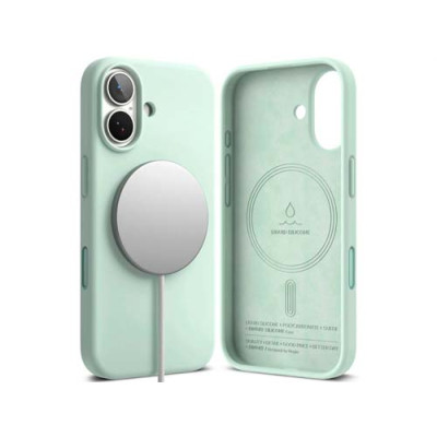 Чехол RINGKE SILICONE MAGNETIC для iPhone 17 SOFT MINT Чехол RINGKE SILICONE MAGNETIC для iPhone 17 SOFT MINT