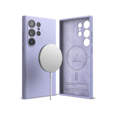 Чехол RINGKE SILICONE MAGNETIC для Galaxy S24 Ultra LAVENDER