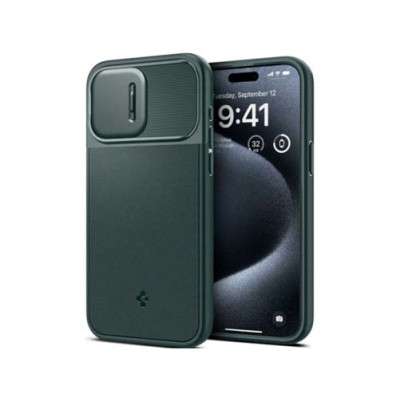 Чехол SPIGEN OPTIK ARMOR MAG MAGSAFE для IPHONE 15 PRO ABYSS GREEN