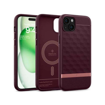 Чехол CASEOLOGY PARALLAX MAG MAGSAFE для IPHONE 15 BURGUNDY