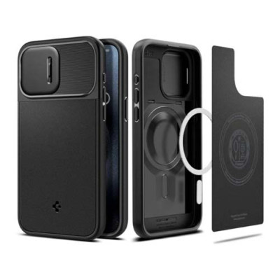 Чехол SPIGEN OPTIK ARMOR MAG MAGSAFE для IPHONE 15 PRO BLACK