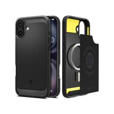 Чехол SPIGEN RUGGED ARMOR MAG MAGSAFE для IPHONE 16 PLUS MATTE BLACK