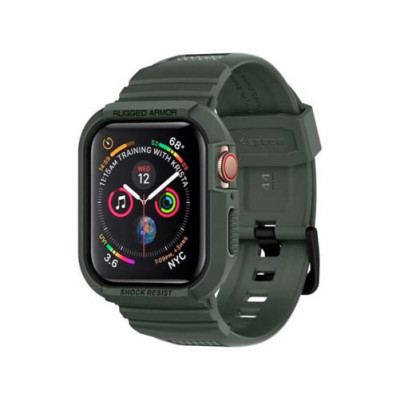 Ремешок с чехлом SPIGEN RUGGED ARMOR ”PRO” для APPLE WATCH 4 / 5 / 6 / 7 / 8 / 9 / SE (44 / 45 MM) MILITARY GREEN