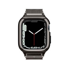 Ремешок с чехлом SPIGEN METAL FIT ”PRO” для APPLE WATCH 4 / 5 / 6 / 7 / 8 / 9 / SE (44 / 45 MM) GRAPHITE