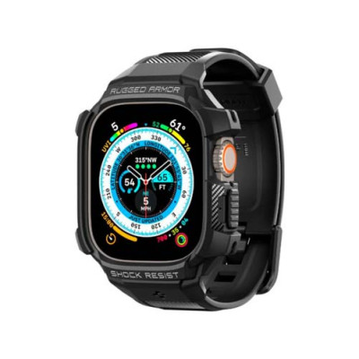 Ремешок с чехлом SPIGEN RUGGED ARMOR ”PRO” для APPLE WATCH ULTRA 1 / 2 (49 MM) BLACK