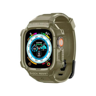 Ремешок с чехлом SPIGEN RUGGED ARMOR ”PRO” для APPLE WATCH ULTRA 1 / 2 (49 MM) VINTAGE KHAKI