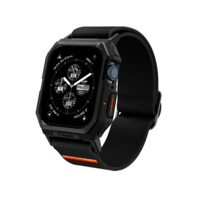 Ремешок с чехлом SPIGEN LITE FIT ”PRO” для APPLE WATCH 4 / 5 / 6 / 7 / 8 / 9 / SE (44 / 45 MM) MATTE BLACK