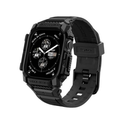 Ремешок с чехлом SPIGEN RUGGED ARMOR ”PRO” для APPLE WATCH 10 (42 MM) MATTE BLACK