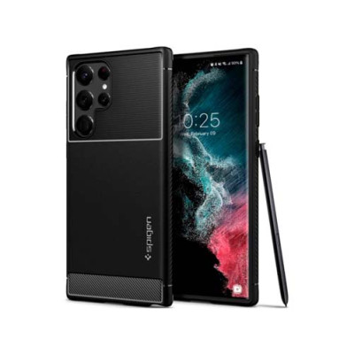 Чехол SPIGEN RUGGED ARMOR для GALAXY S22 ULTRA MATTE BLACK
