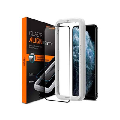 Защитное стекло SPIGEN ALM GLASS FC для IPHONE 11 PRO MAX BLACK