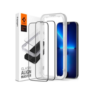 Защитное стекло SPIGEN ALM GLASS FC 2шт для IPHONE 13 PRO MAX / 14 PLUS / 15 PLUS BLACK