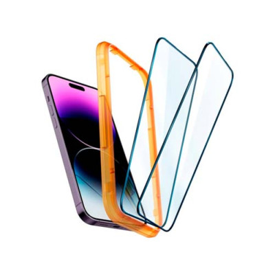 Защитное стекло SPIGEN ALM GLASS FC 2шт для IPHONE 14 PRO MAX BLACK