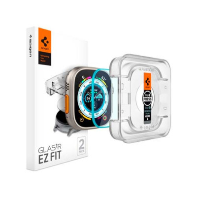 Защитное стекло SPIGEN GLAS.TR ”EZ FIT” 2шт для APPLE WATCH ULTRA 1 / 2 (49 MM) CLEAR