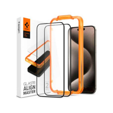 Защитное стекло SPIGEN ALM GLASS FC 2шт для IPHONE 15 PRO MAX BLACK