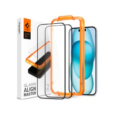 Защитное стекло SPIGEN ALM GLASS FC 2шт для IPHONE 15 BLACK