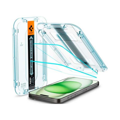 Защитное стекло SPIGEN GLAS.TR ”EZ FIT” для IPHONE 15 PLUS PRIVACY