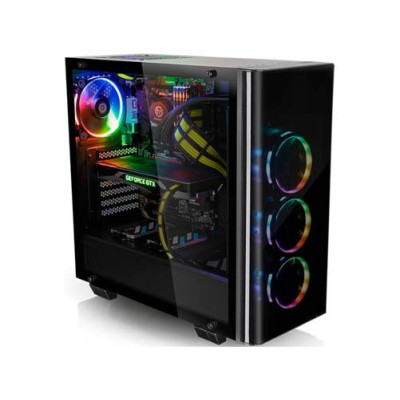 Корпус для компьютера Thermaltake View 21 TG черный без БП ATX 5x120mm 3x140mm 2xUSB3.0 audio bott PSU