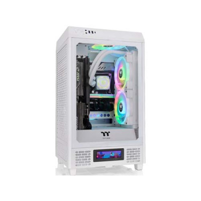 Корпус для компьютера Thermaltake The Tower 200 Snow/Win/SPCC/Tempered Glass*1/CT140 Fan*2/Color Box