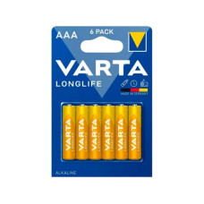 Элемент питания алкалиновый VARTA Longlife AAA (Blister 6шт)