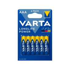 Элемент питания алкалиновый VARTA Longlife Power AAA (Blister 6шт) Элемент питания алкалиновый VARTA Longlife Power AAA (Blister 6шт)