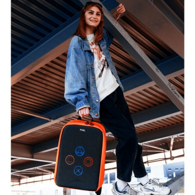 Рюкзак с LED-дисплеем PIXEL MAX - ORANGE, 43х31х17см, 10 карманов, 15", 850гр.,20л, мягкий