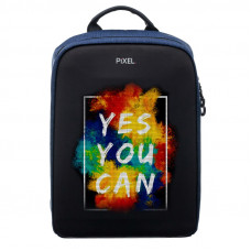 Рюкзак с LED-дисплеем PIXEL PLUS - NAVY, 37х31х15см, 7 карманов, 13", 700гр.,16л, мягкий		