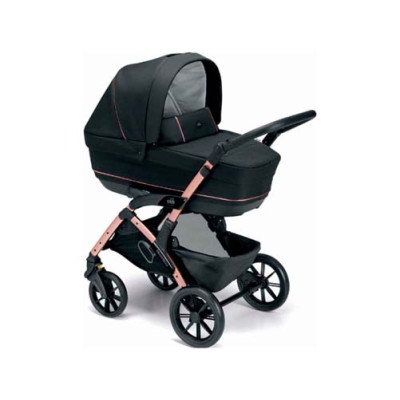 Коляска CAM TRIS SMART (3 в 1), группа 0/4 (0-22кг), черный-розовый