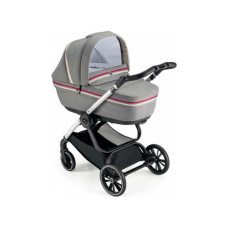 Коляска Cam Milano 2 в 1,  бордовые полосы
